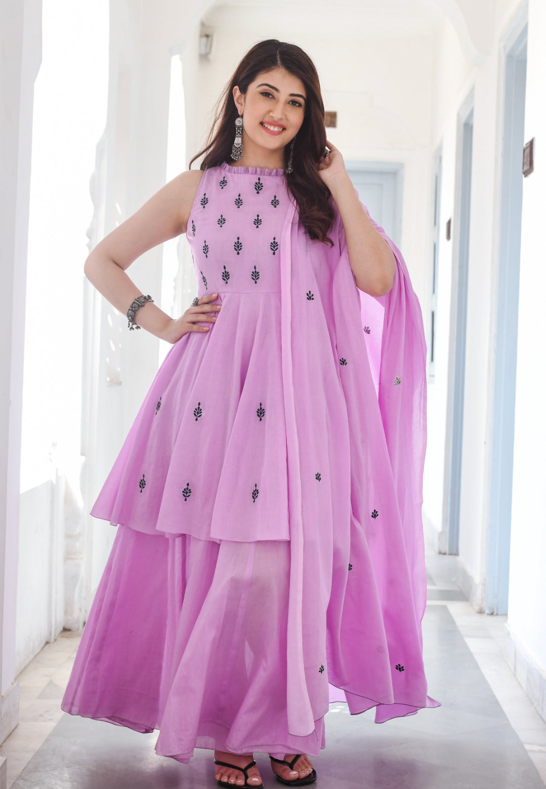 LILAC MUL COTTON SUIT SET
