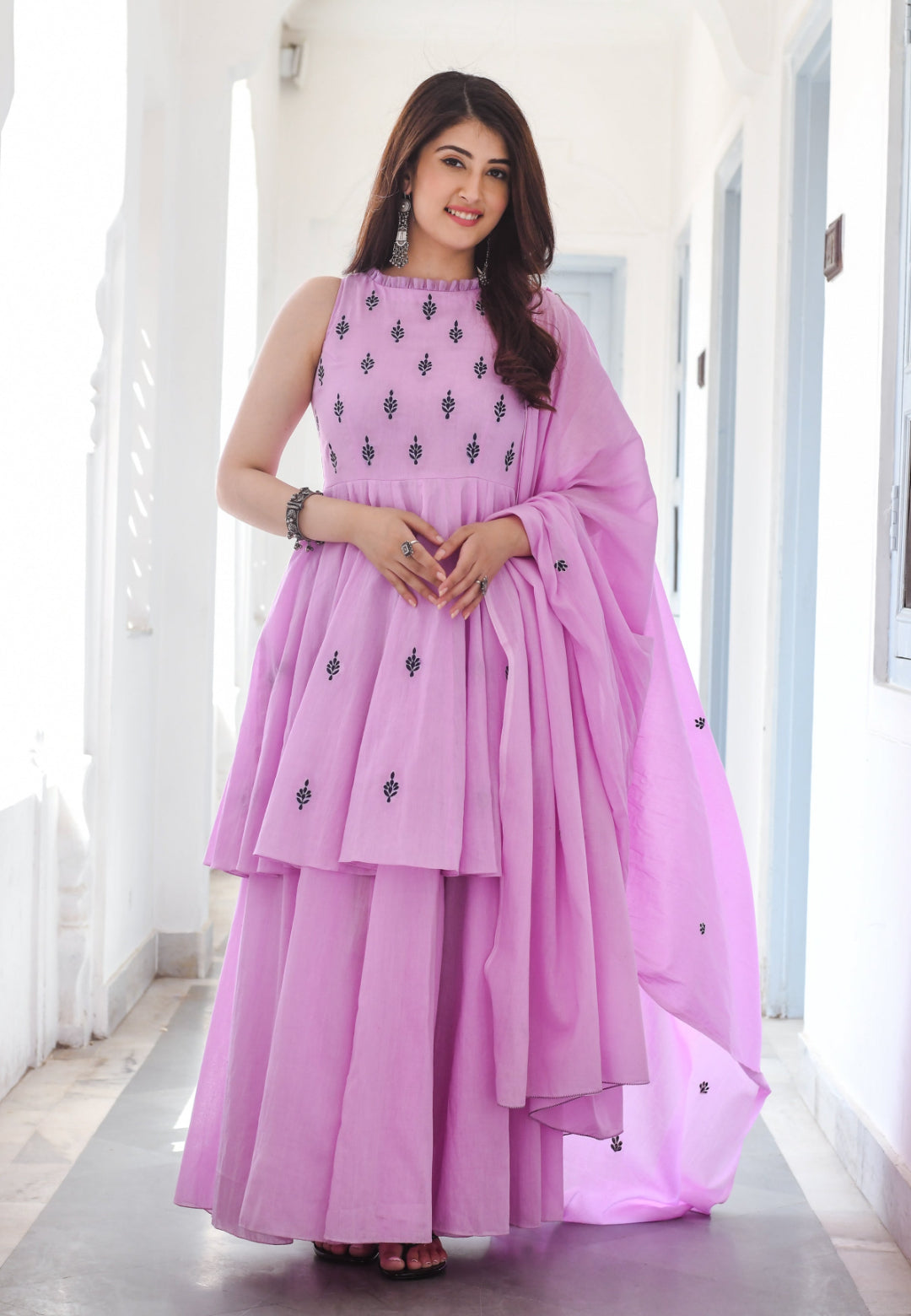 LILAC MUL COTTON SUIT SET
