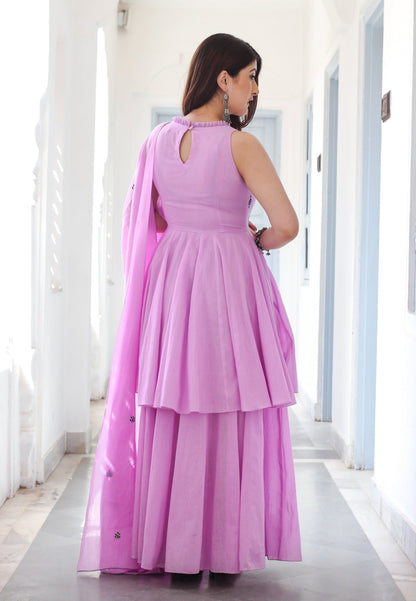 LILAC MUL COTTON SUIT SET