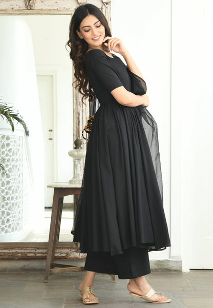 BLACK ANARKALI SUIT SET