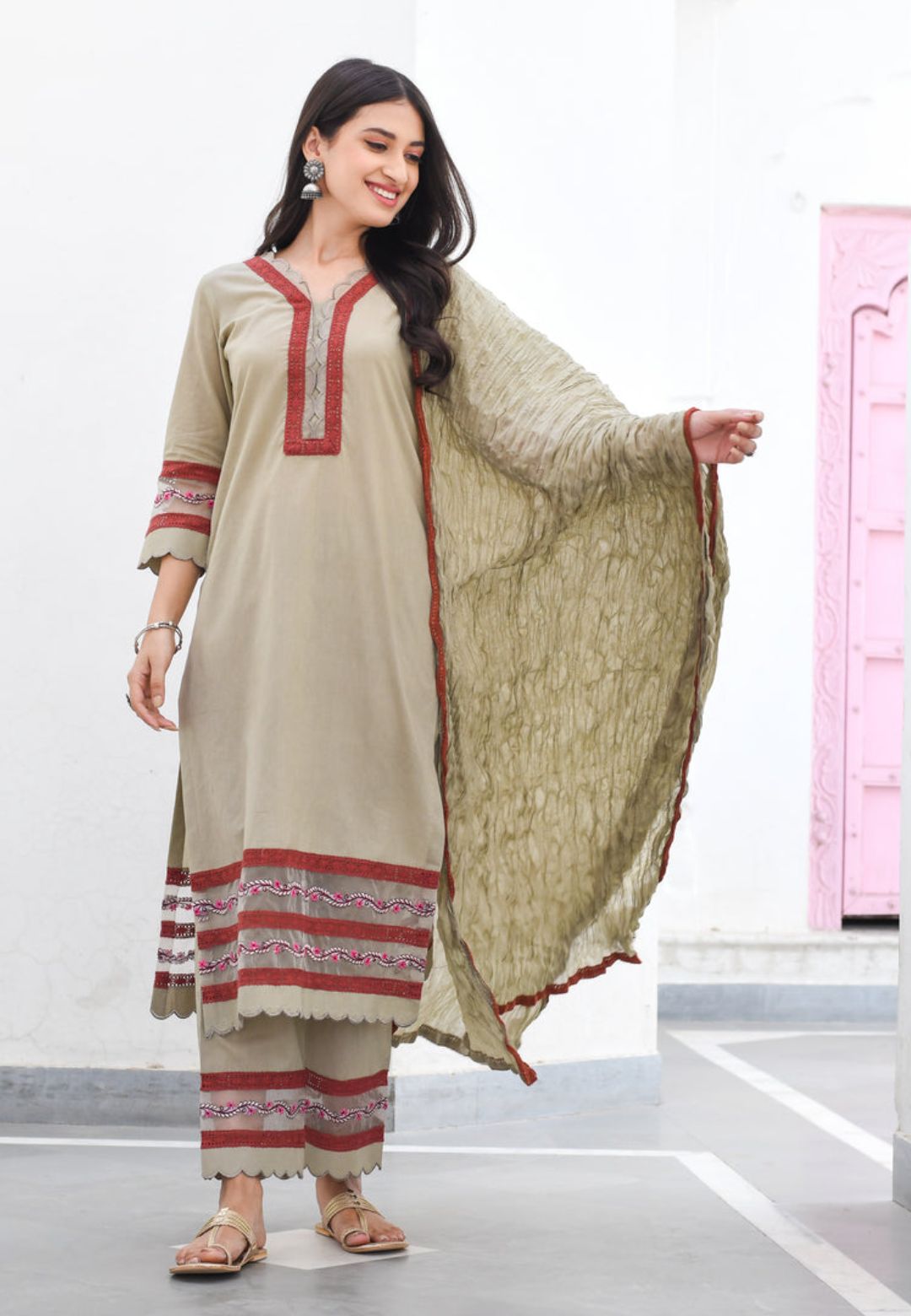 BROWN ANUKA SUIT SET