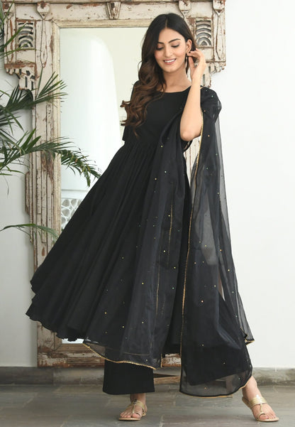 BLACK ANARKALI SUIT SET