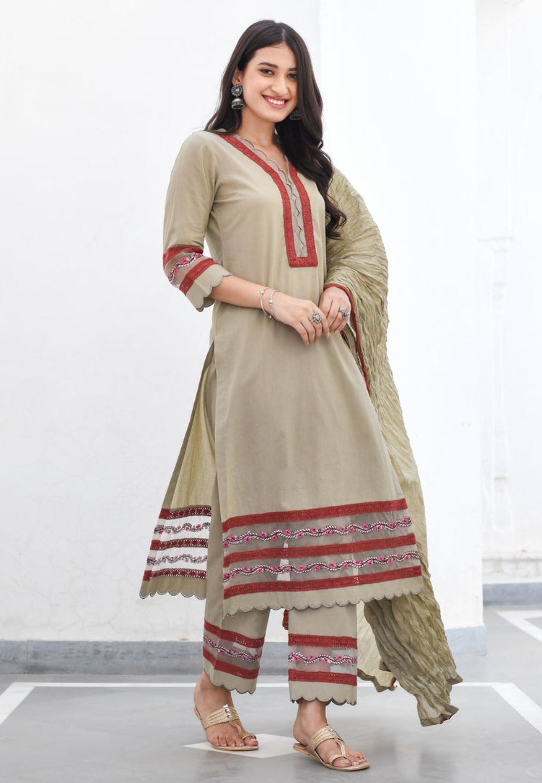 BROWN ANUKA SUIT SET