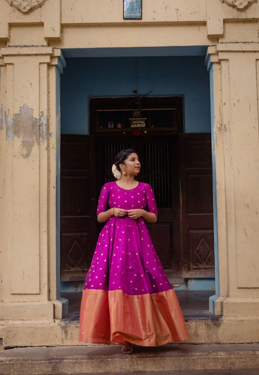 MAGENTA PURPLE KAYAL ANARKALI