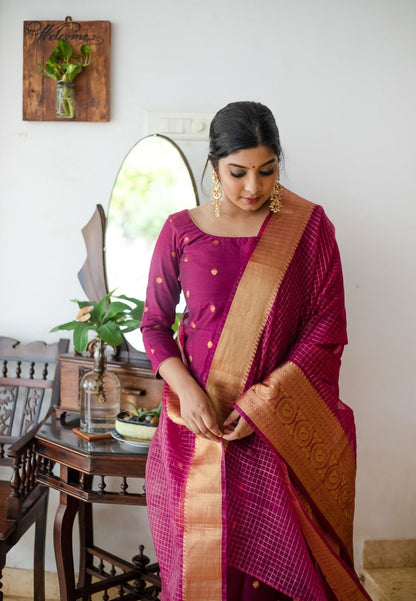 MAGENTA SAATVIKA KURTA SET