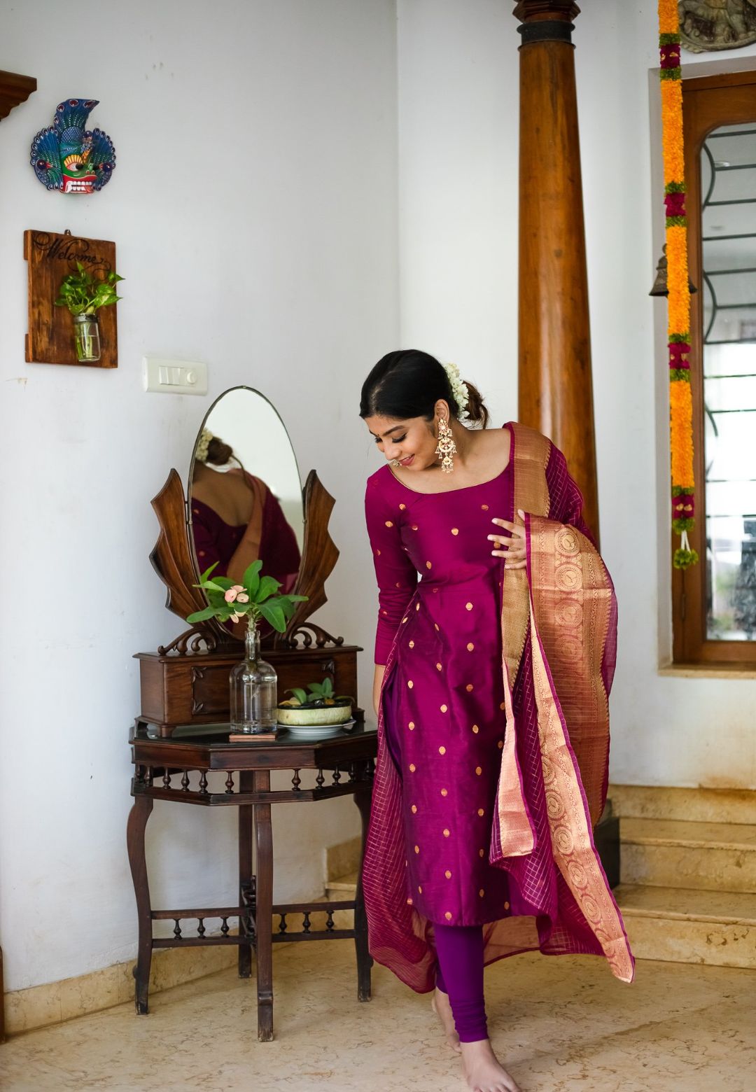 MAGENTA SAATVIKA KURTA SET