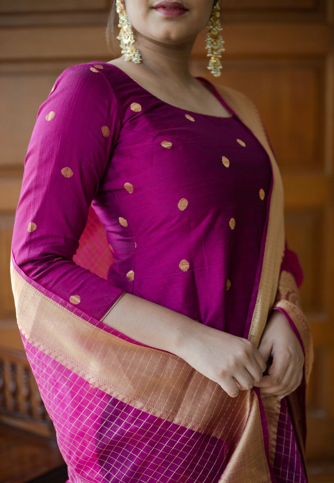 MAGENTA SAATVIKA KURTA SET