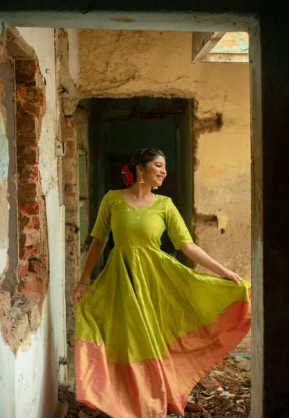 LIME GREEN KAYAL ANARKALI