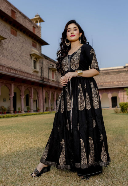 BLACK BELLA MUGHAL HANDBLOCK SET