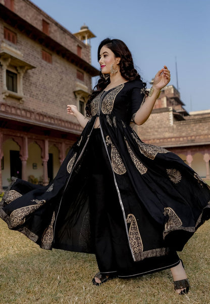 BLACK BELLA MUGHAL HANDBLOCK SET