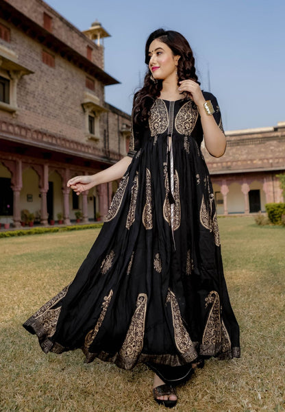 BLACK BELLA MUGHAL HANDBLOCK SET