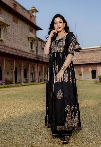 BLACK BELLA MUGHAL HANDBLOCK SET