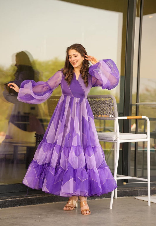 PURPLE ORGANZA DOLL DRESS