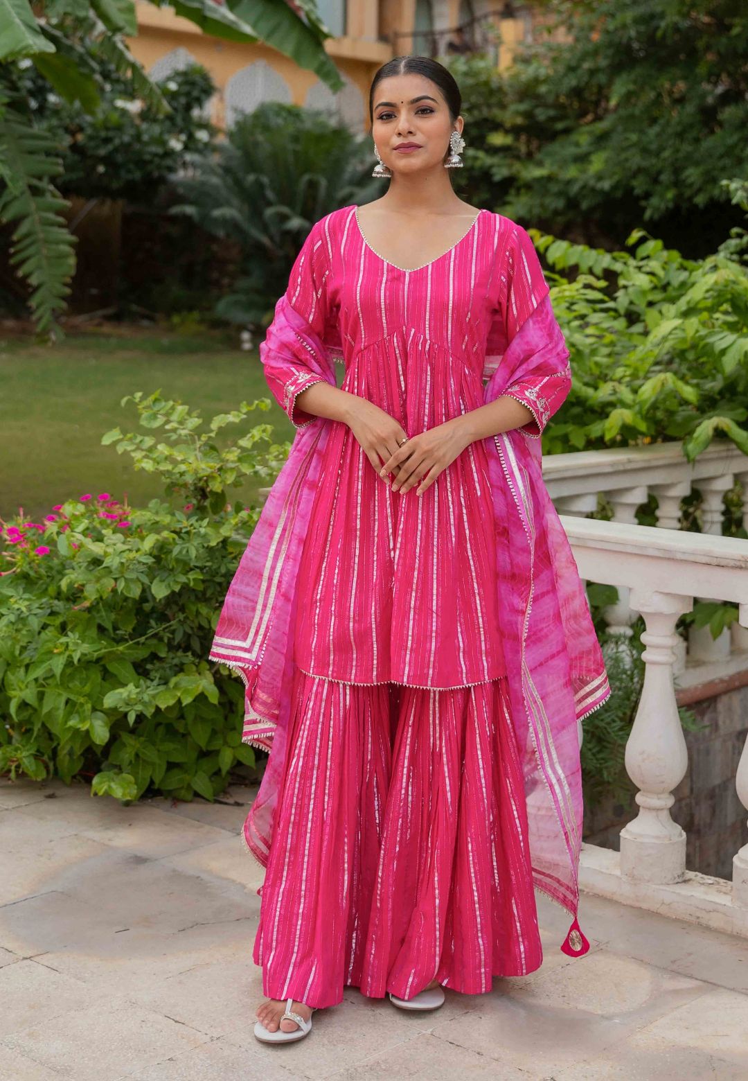 PINK GULABI LUREX SUIT SET
