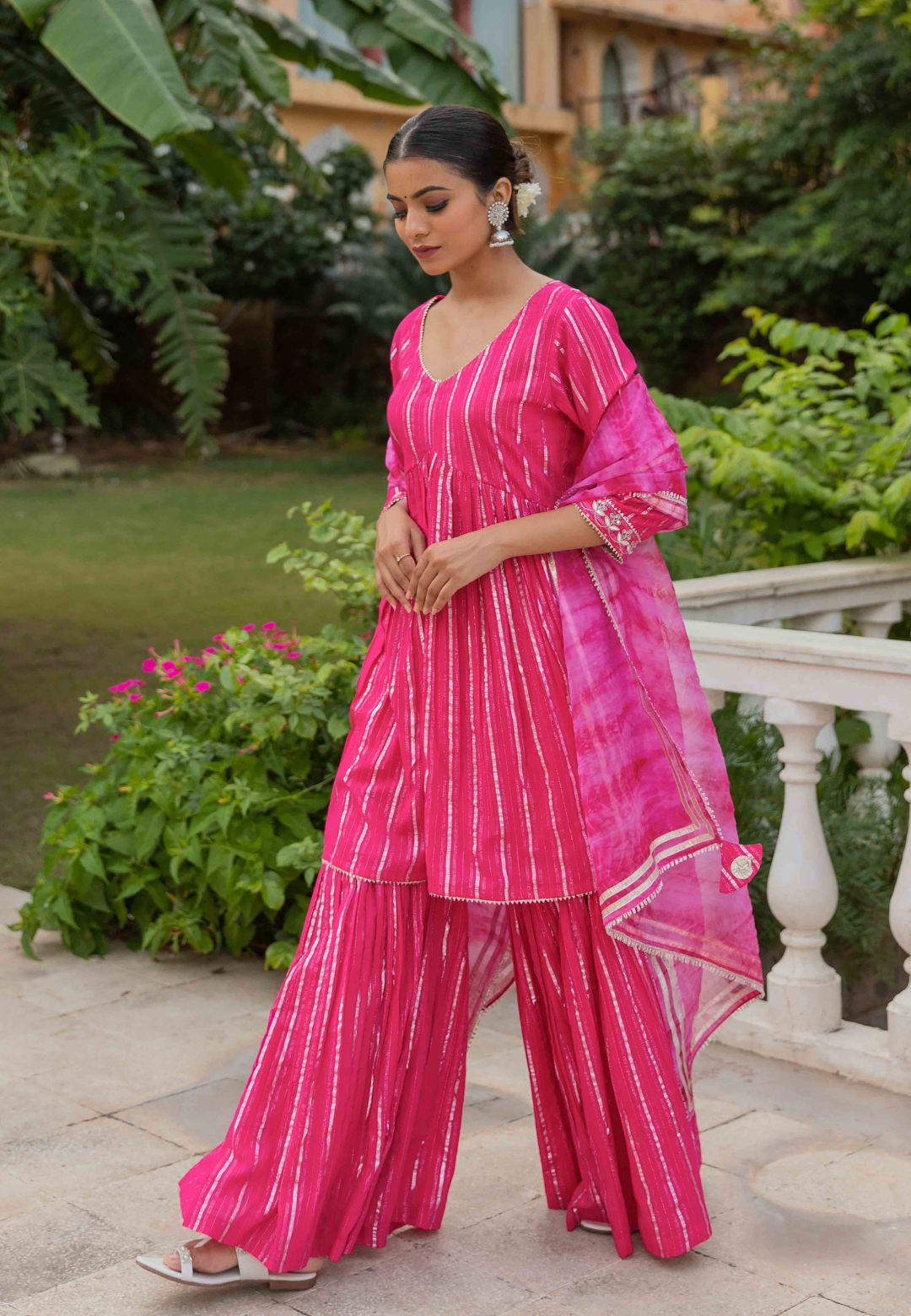 PINK GULABI LUREX SUIT SET