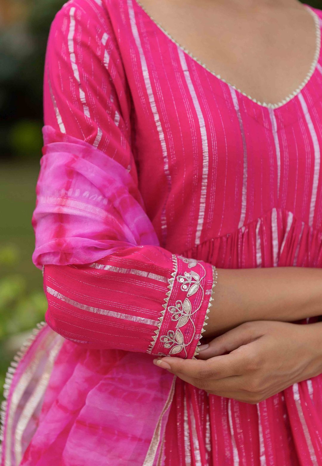 PINK GULABI LUREX SUIT SET