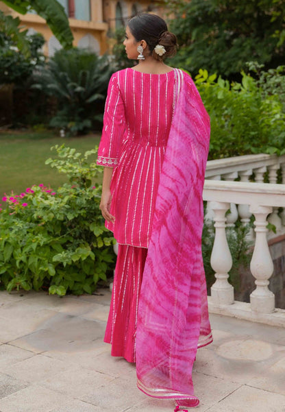 PINK GULABI LUREX SUIT SET