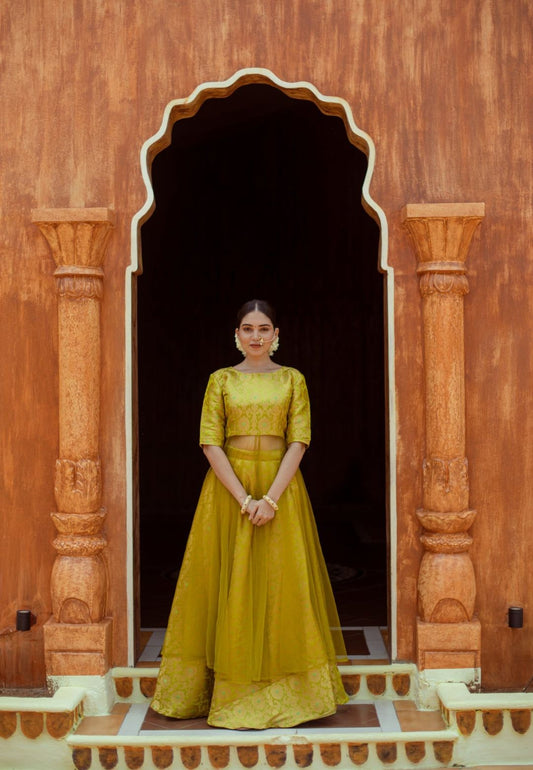 LIME GREEN RANJH SUIT SET