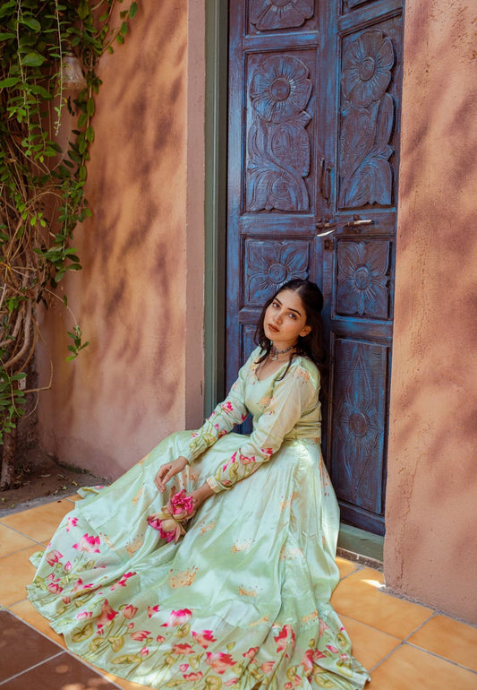 MINT GREEN NIRALYA ANARKALI SET