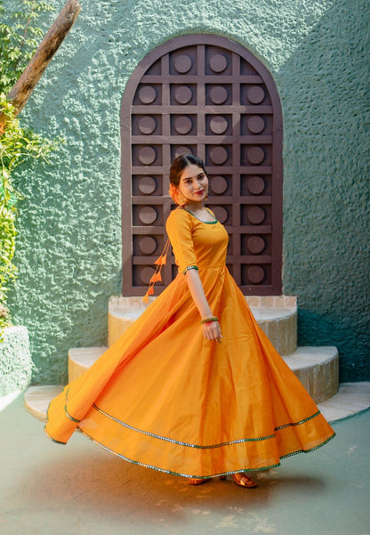 YELLOW NIRALYA ANARKALI SET