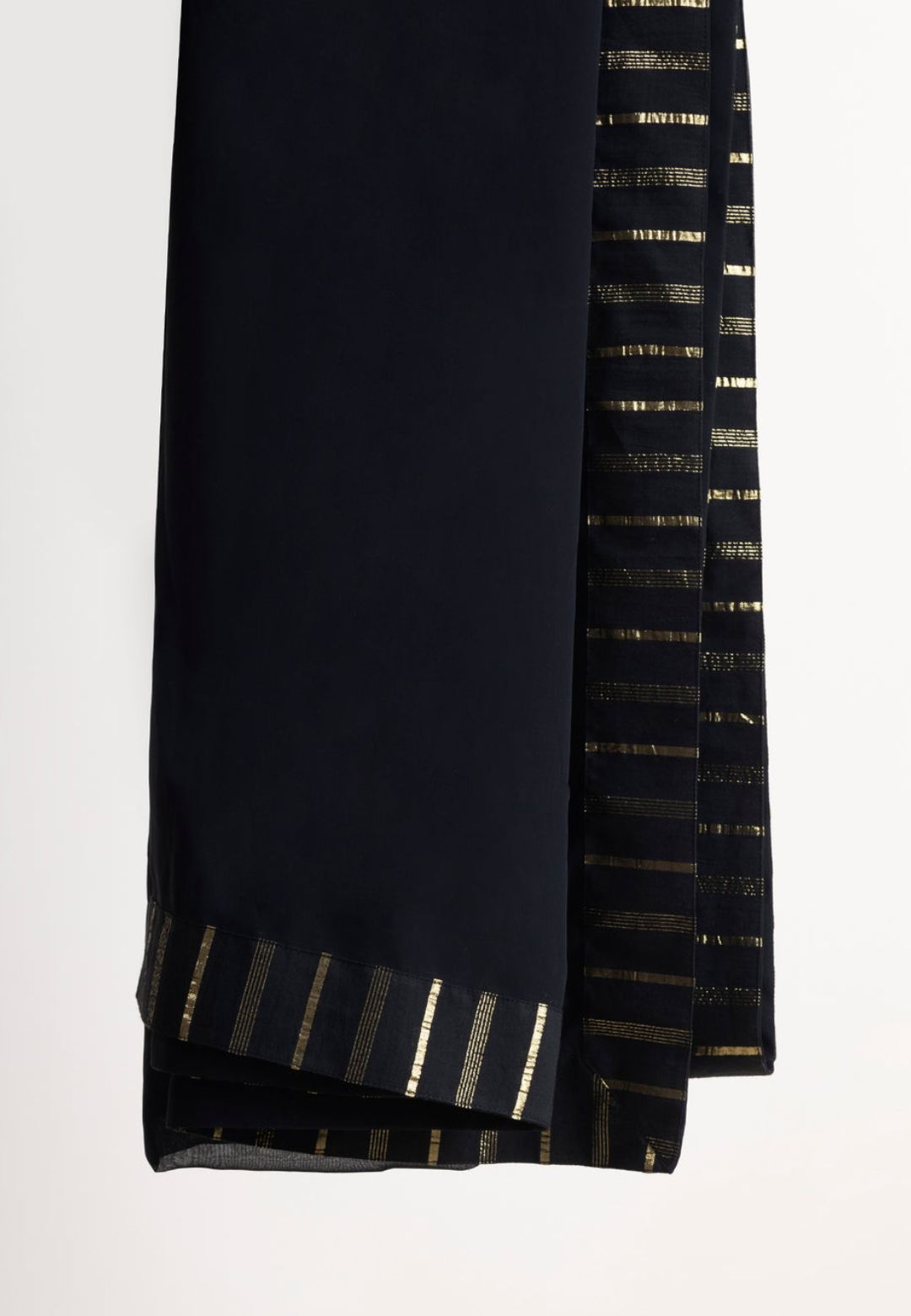 BLACK GOLD STRIPE COTTON LUREX SUIT SET