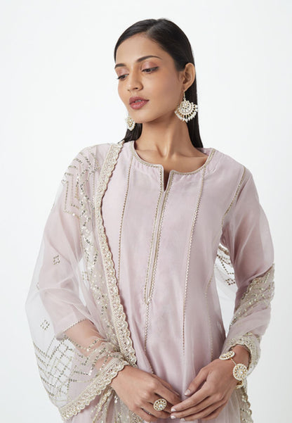 LILAC COTTON A LINE SUIT SET