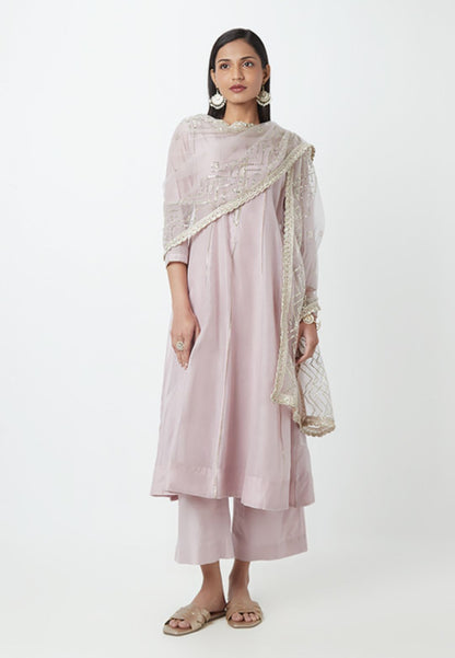 LILAC COTTON A LINE SUIT SET