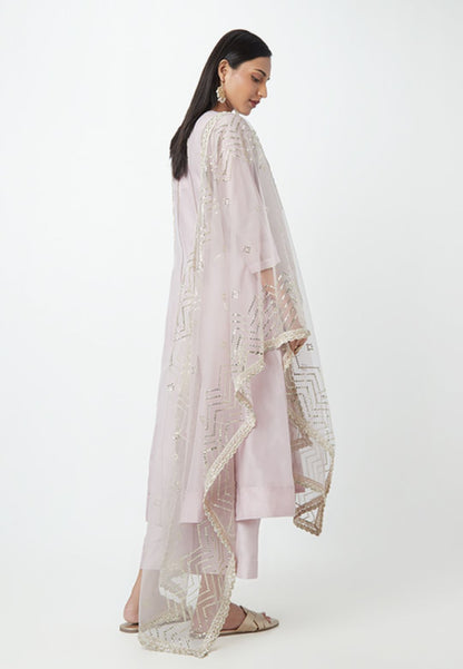 LILAC COTTON A LINE SUIT SET