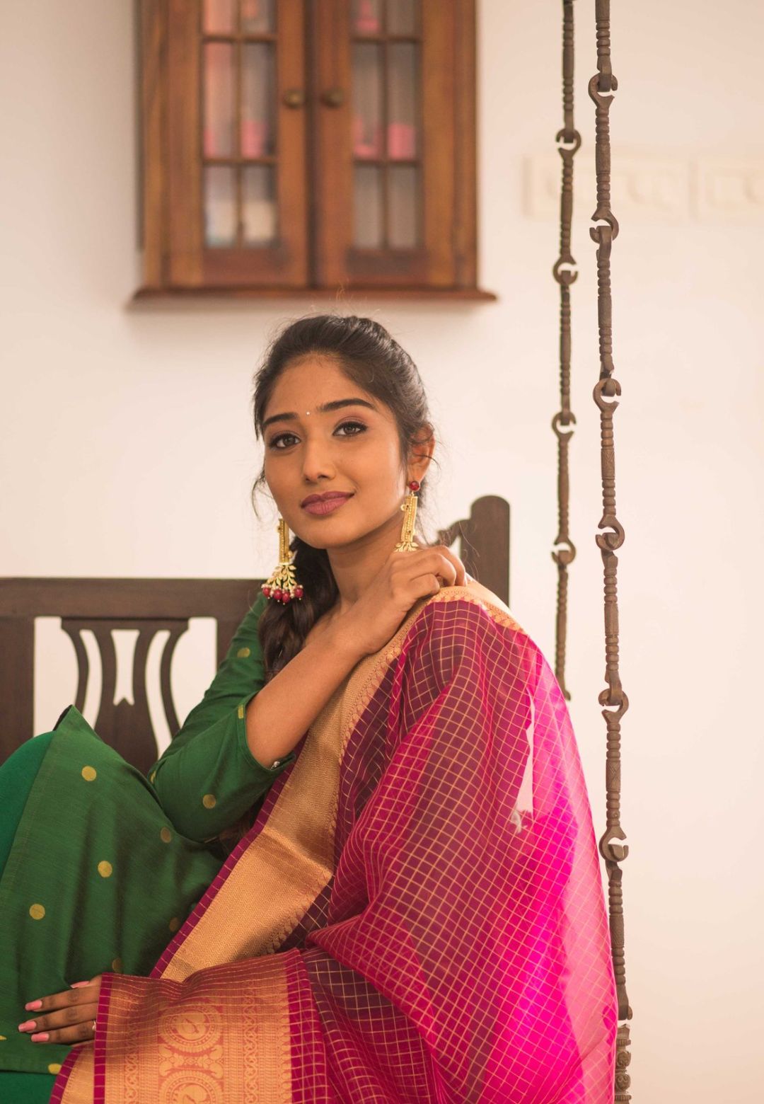 GREEN SAATVIKA KURTA SET