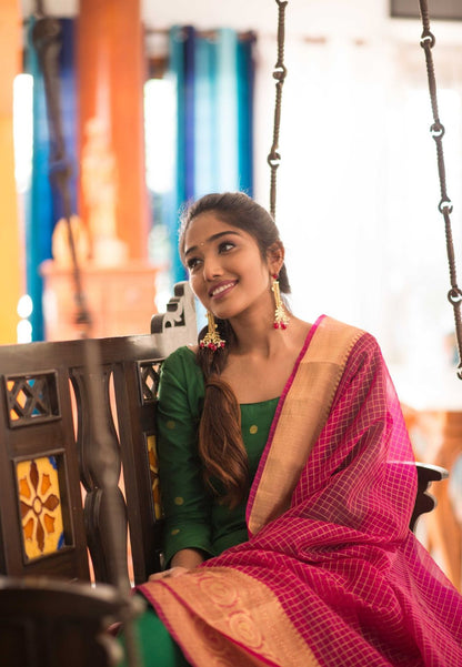 GREEN SAATVIKA KURTA SET