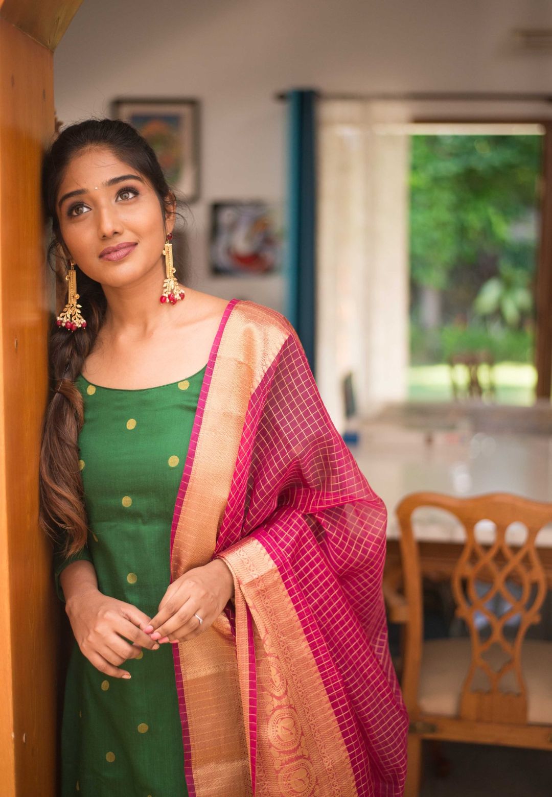 GREEN SAATVIKA KURTA SET