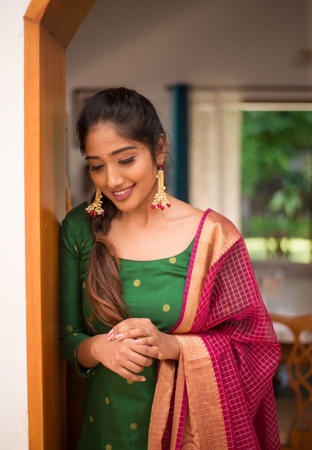 GREEN SAATVIKA KURTA SET