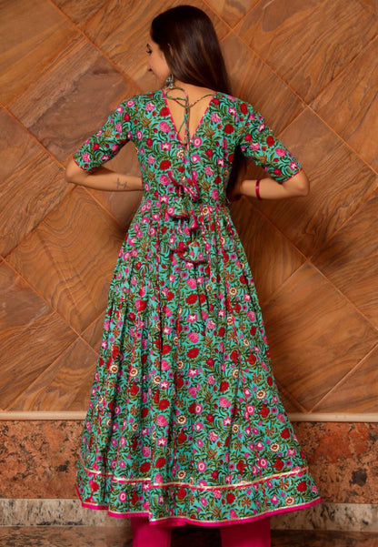 MUGHAL BLUE COTTON SUIT SET