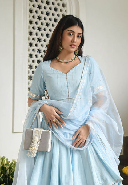 MOSS BLUE RUHI SUIT SET
