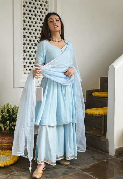 MOSS BLUE RUHI SUIT SET