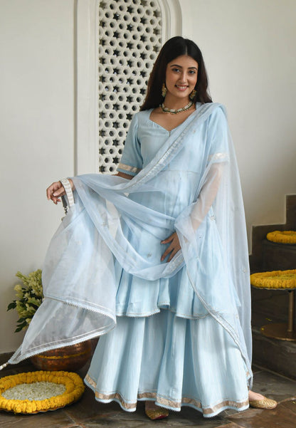 MOSS BLUE RUHI SUIT SET