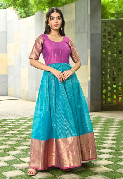 NAVYA BLUE ANARKALI