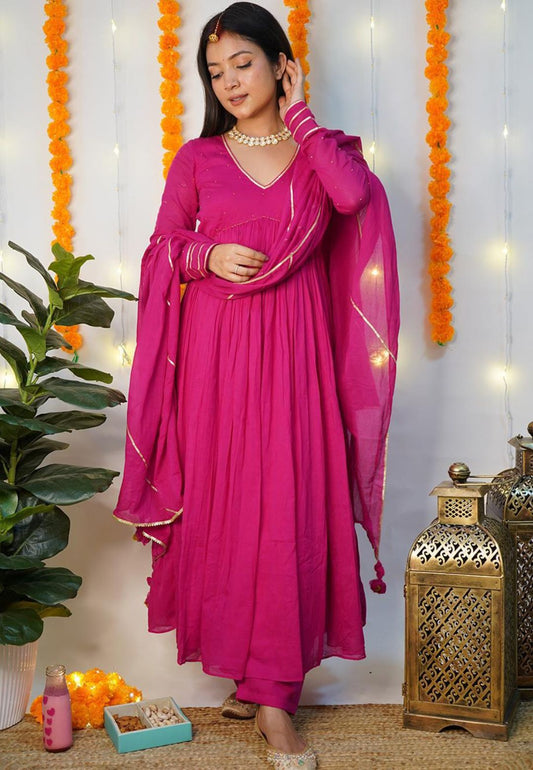 RANI PINK MANIKA ANARKALI SUIT SET