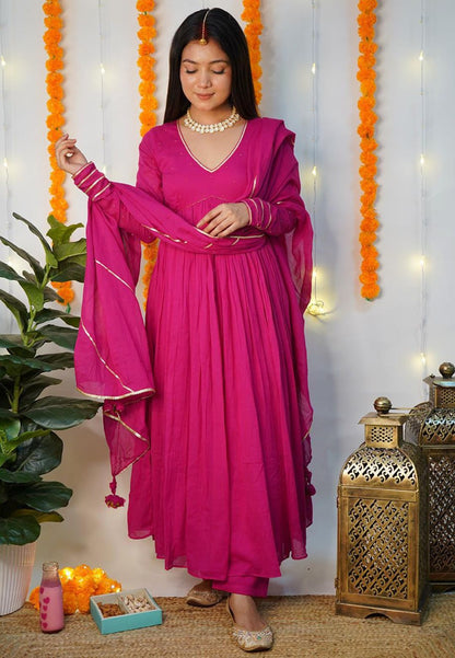 RANI PINK MANIKA ANARKALI SUIT SET