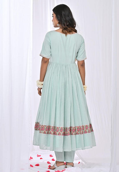 MINT GREEN MANIKA ANARKALI SUIT SET