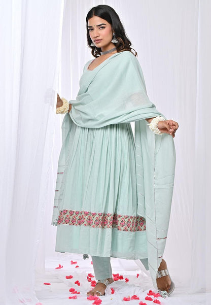 MINT GREEN MANIKA ANARKALI SUIT SET