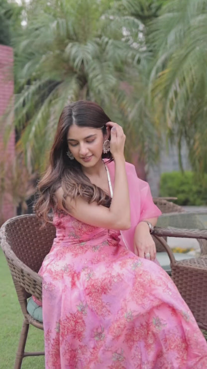 PINK KANWAL CHANDERI SUIT SET