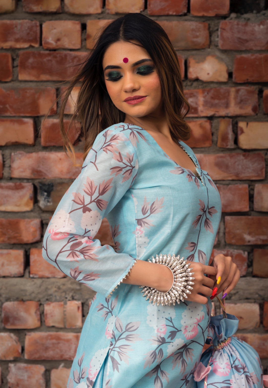 BLUE PEONY SUIT SET