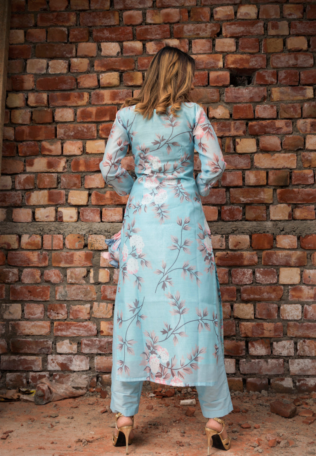 BLUE PEONY SUIT SET