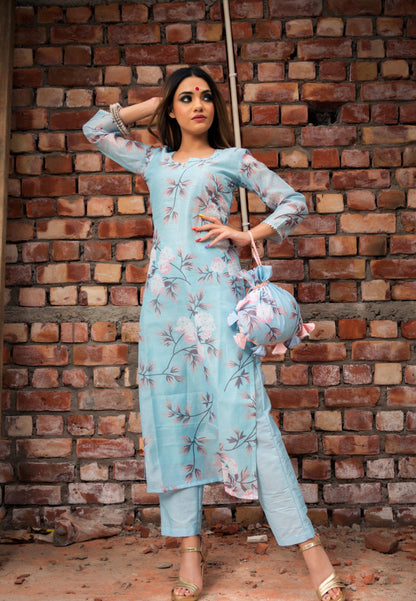 BLUE PEONY SUIT SET