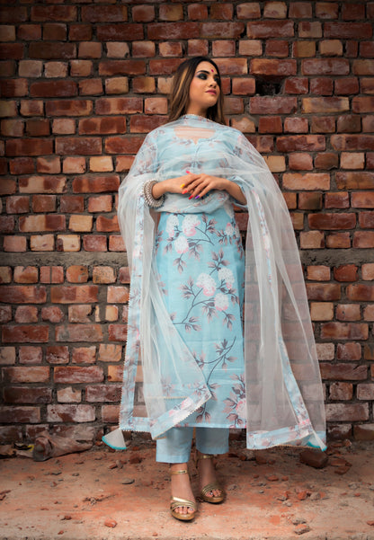 BLUE PEONY SUIT SET
